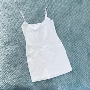 PRINCESS POLLY white mini body contour babydoll sundress coquette y2k 6